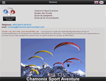 Tablet Screenshot of chamonix-sport-aventure.com